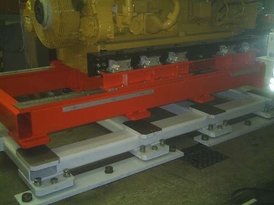 Der Motor wird mit vormontiertem Transportrahmen auf den Grundrahmen gesetzt. Durch 2 Zentrierbolzen werden die beiden Rahmen beim Aufsetzen genau zueinander ausgerichtet.